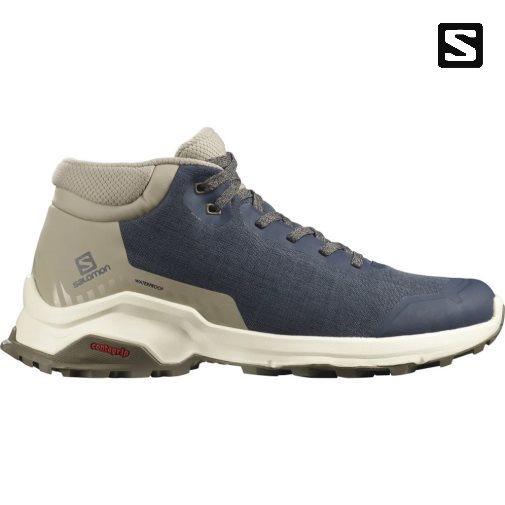 Botas de Invierno Salomon X Reveal Chukka CSWP Hombre Azul Marino Kaki | MX VCJK970